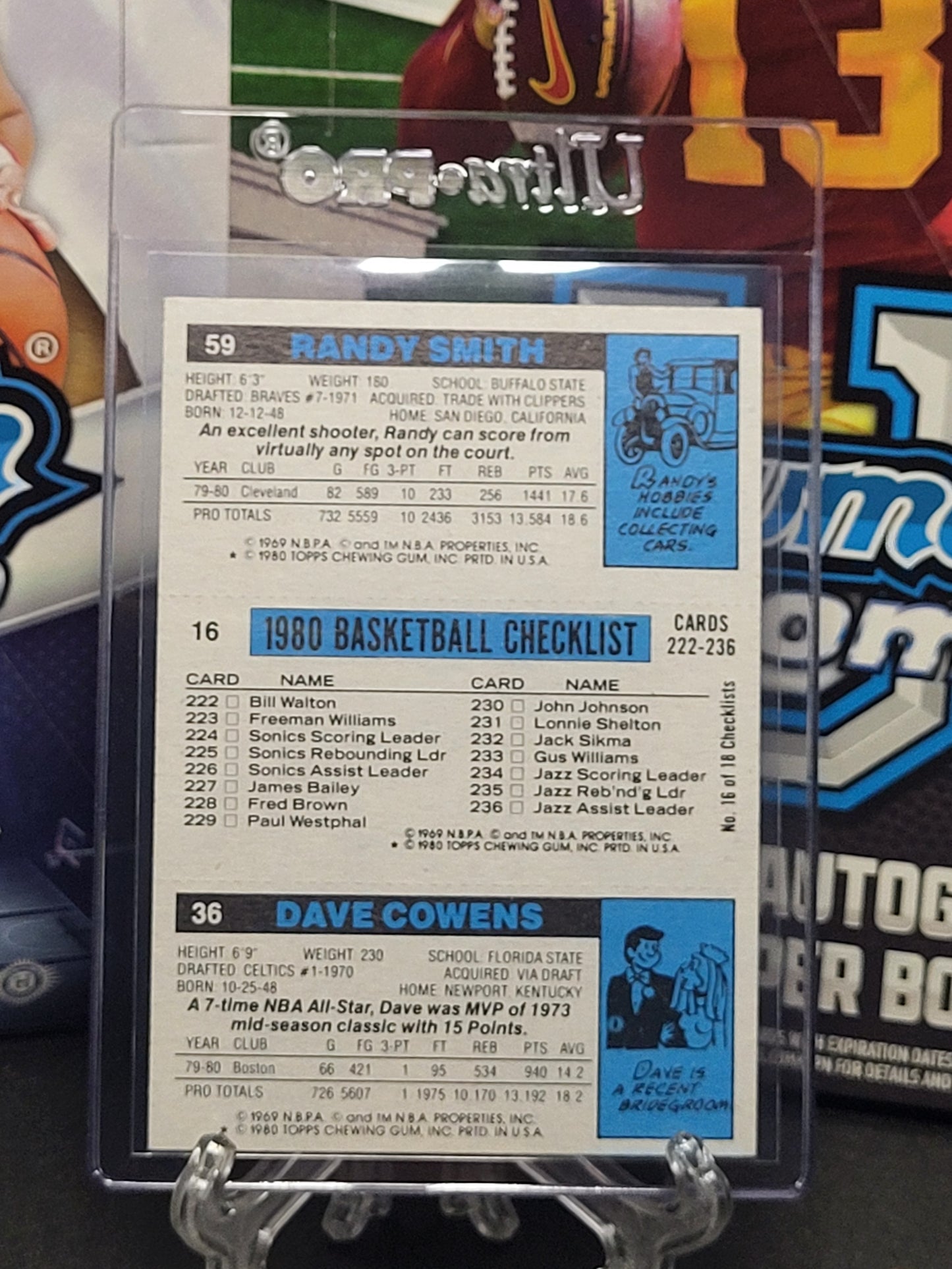 1980 Topps NBA West All Stars Dave Cowens/Paul Westphal/Randy Smith