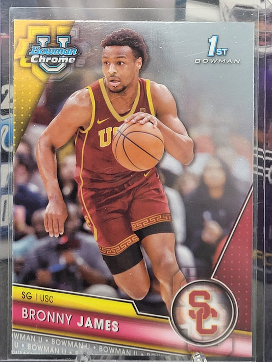 2023-24 Bowman University Chrome 95 Bronny James 1st Bowman