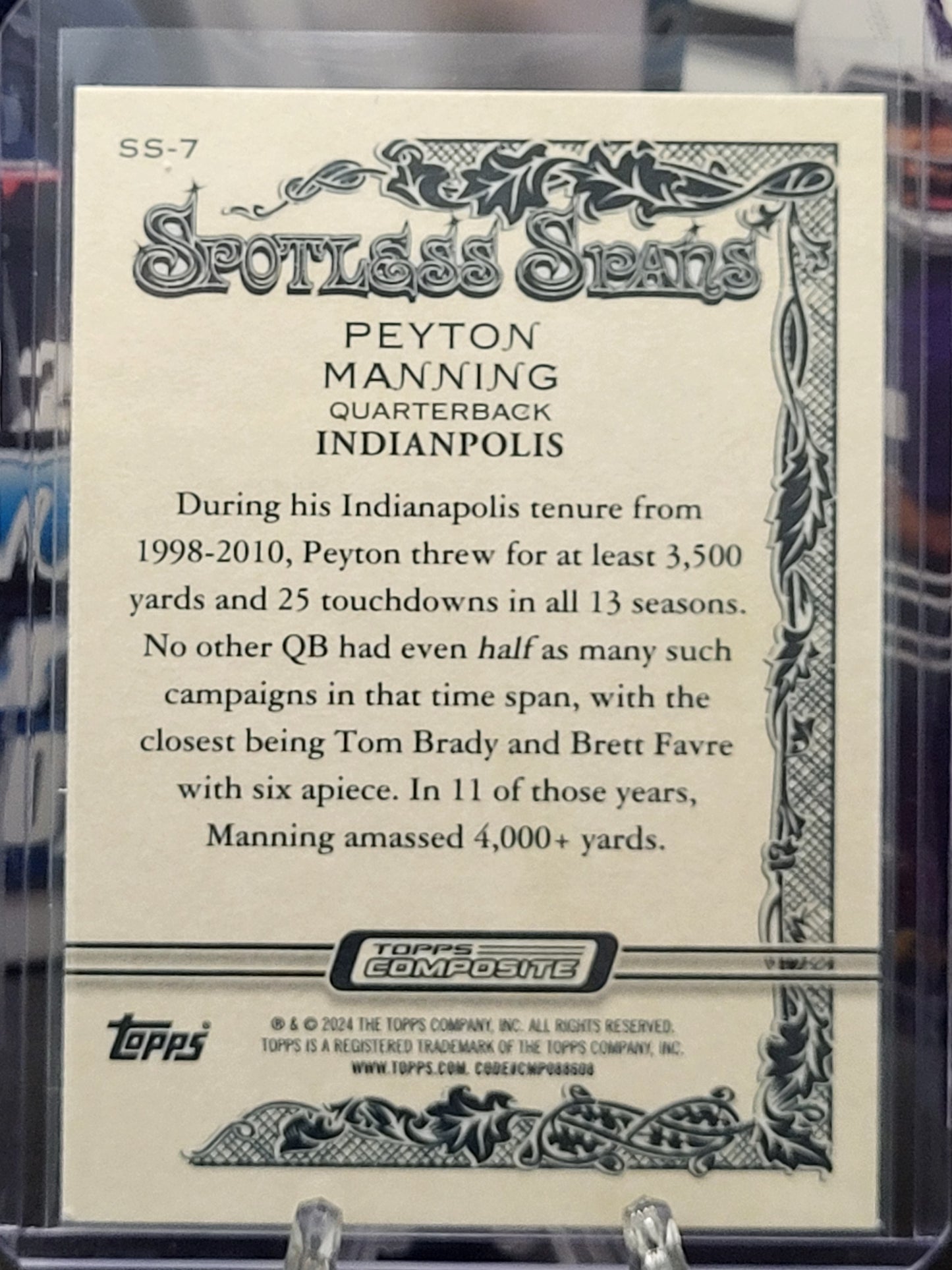 2023 Topps Composite Allen & Ginter Spotless Span 7 Peyton Manning