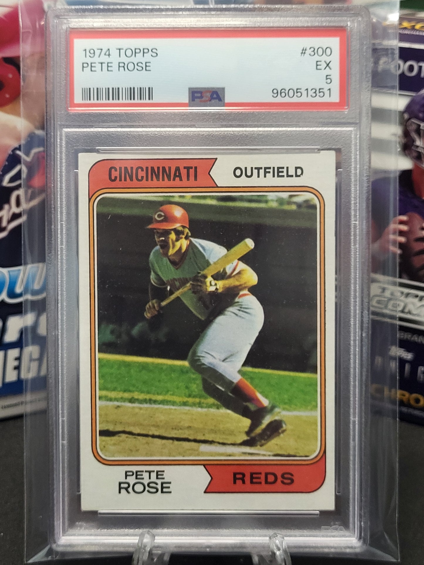 1974 Topps 300 Pete Rose PSA EX 5