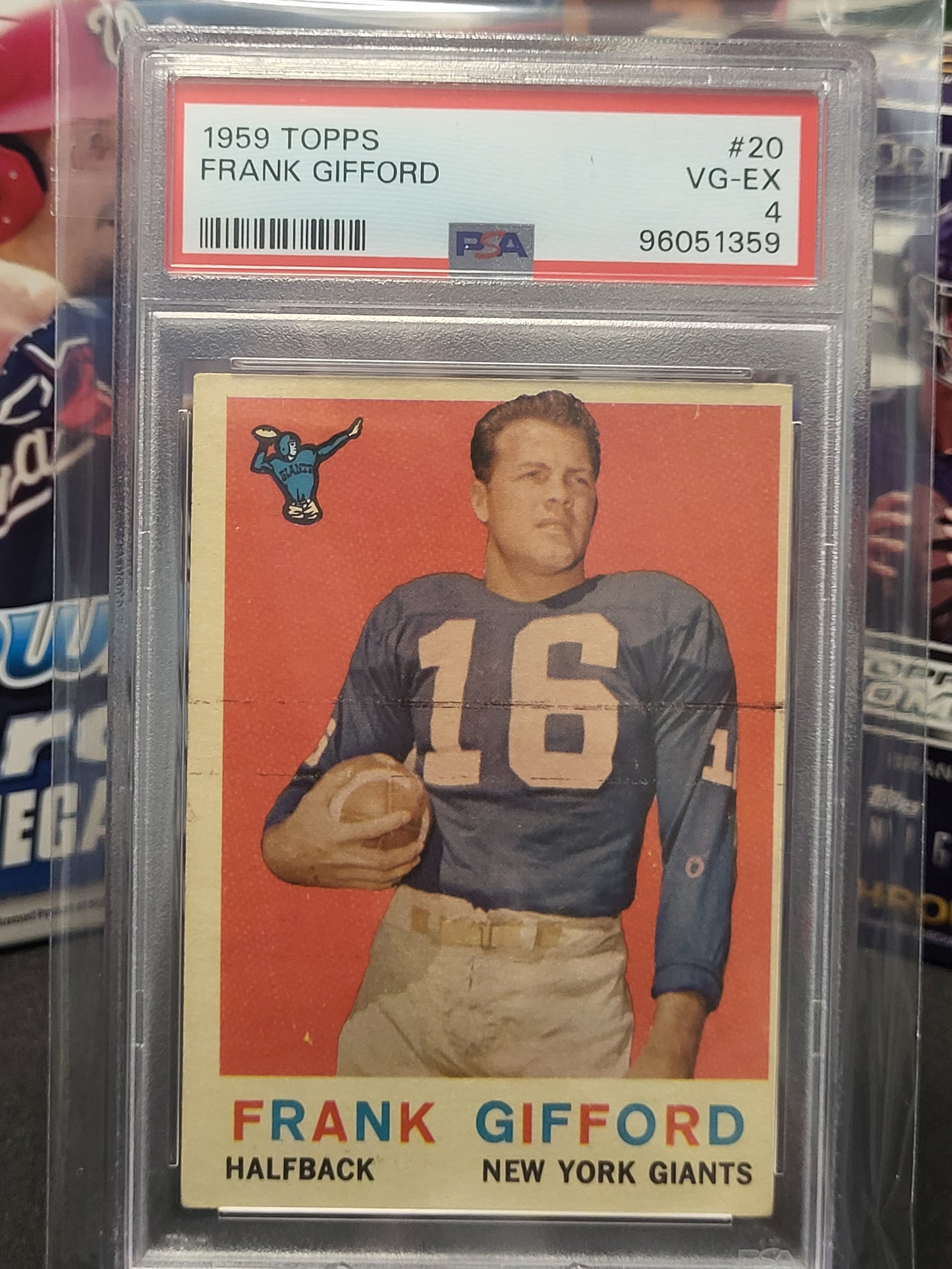 1959 Topps 20 Frank Gifford  PSA VG-EX 4