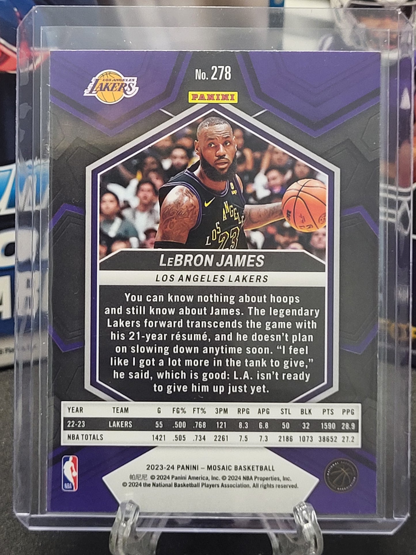 2023-24 Mosaic 278 Lebron James City Edition