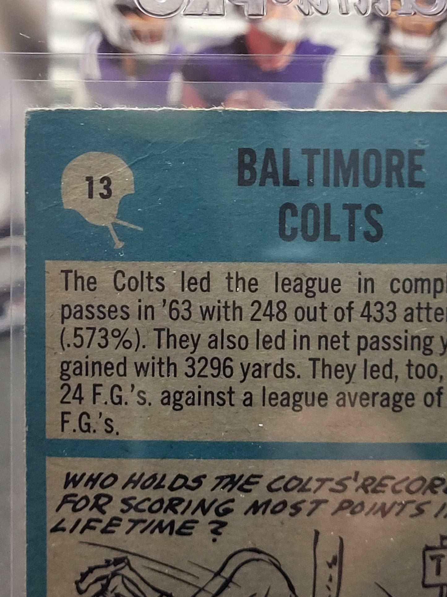 1964 Philadelphia 13 Baltimore Colts