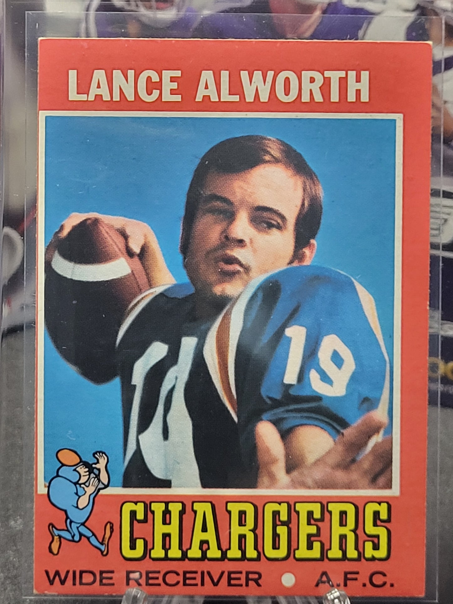 1971 Topps 10 Lance Alworth (factory miscut)