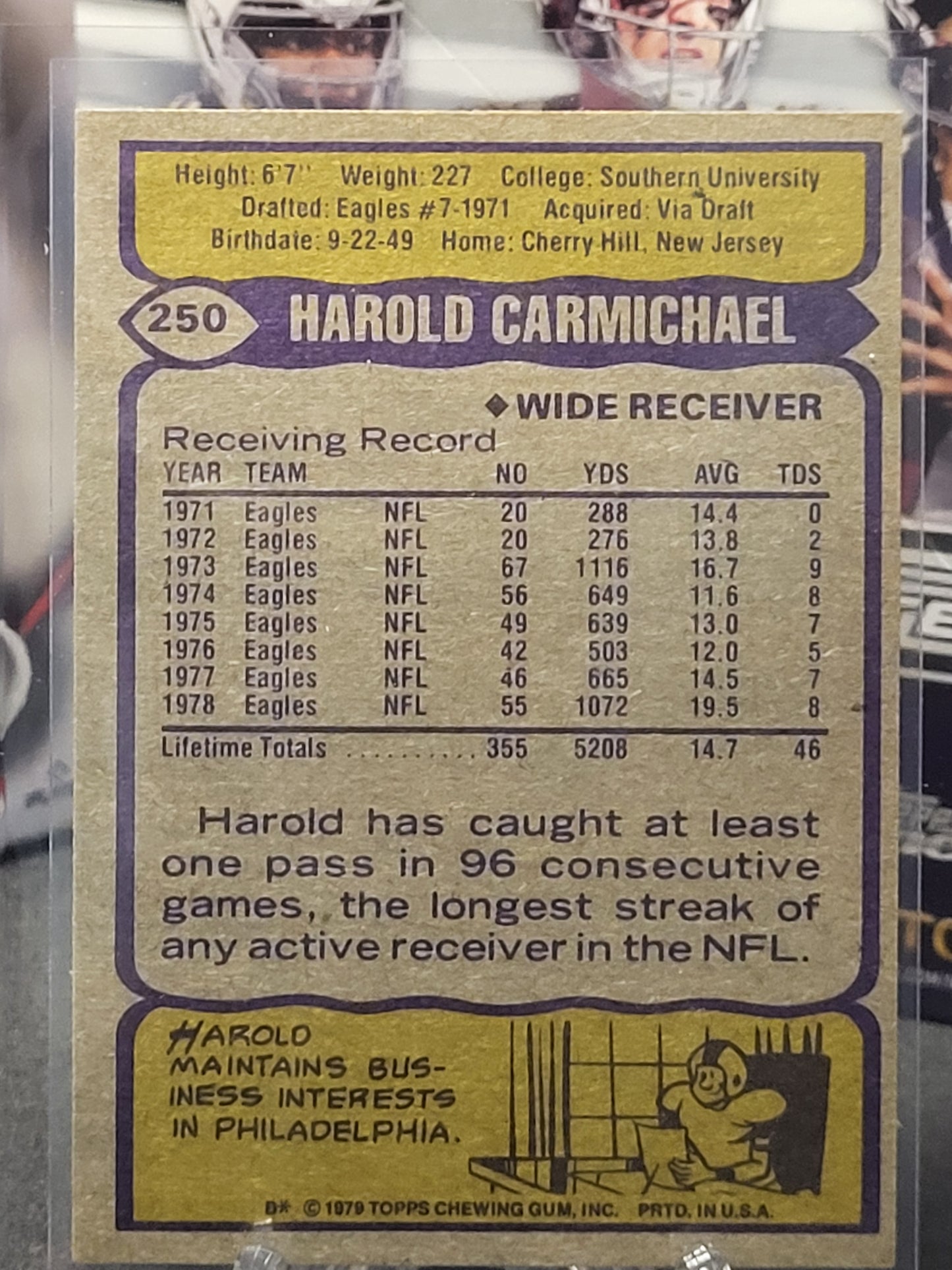 1979 Topps 250 Harold Carmichael