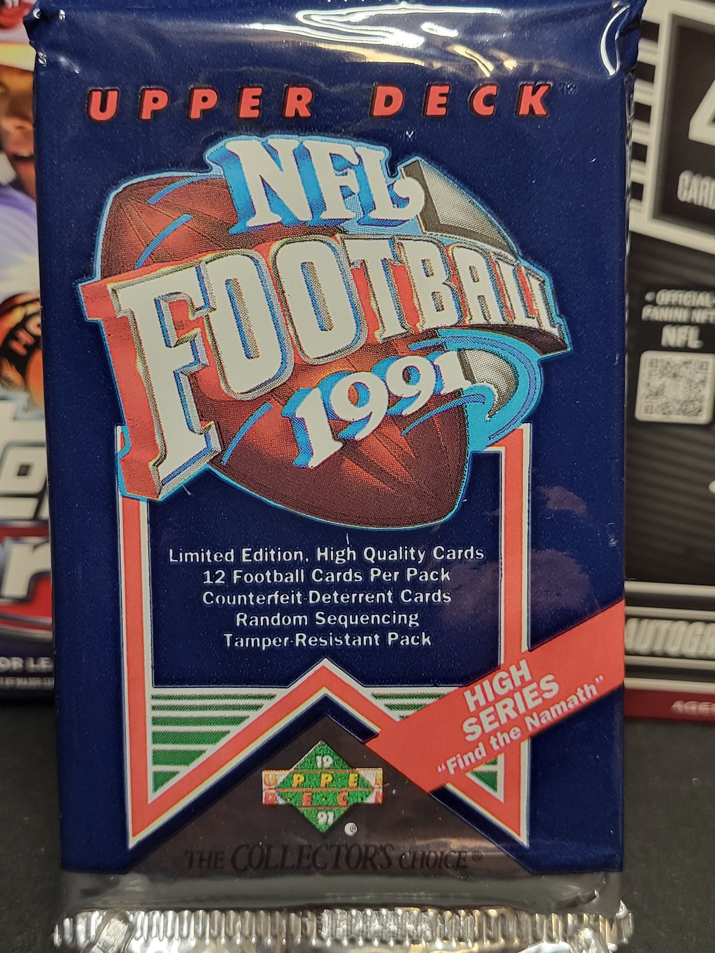 1991 Upper Deck Football High Series Pack (12 cards)