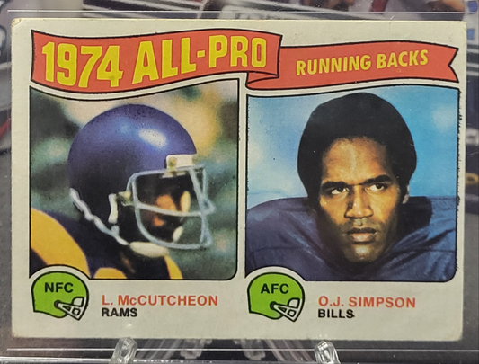 1975 Topps 209 All Pro Running Backs Lawrence McCutcheon/O.J. Simpson