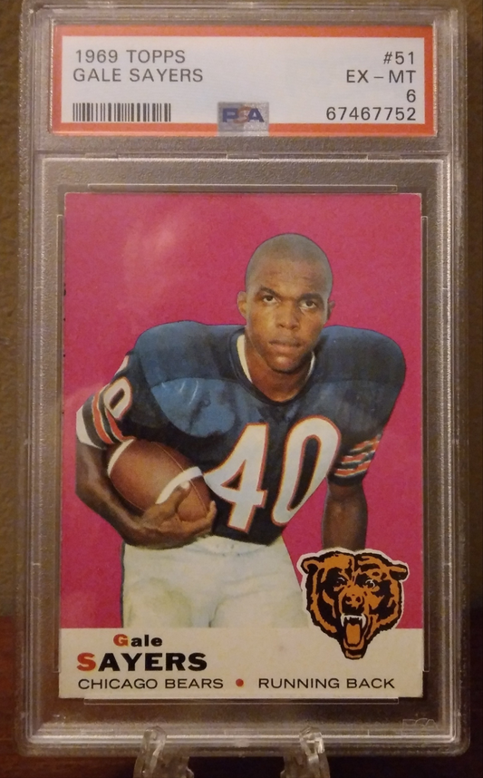 1969 Topps Gale Sayers #51 PSA Grade EX-MT 6