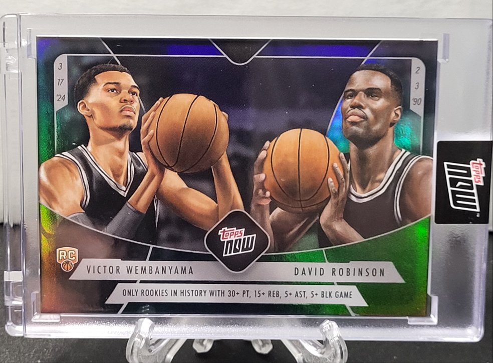 2024 Topps Now WR-1 Victor Wembanyama/David Robinson