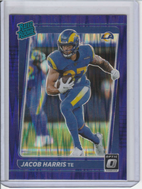 2021 Donruss Optic Jacob Harris Purple Shock Prizm #238