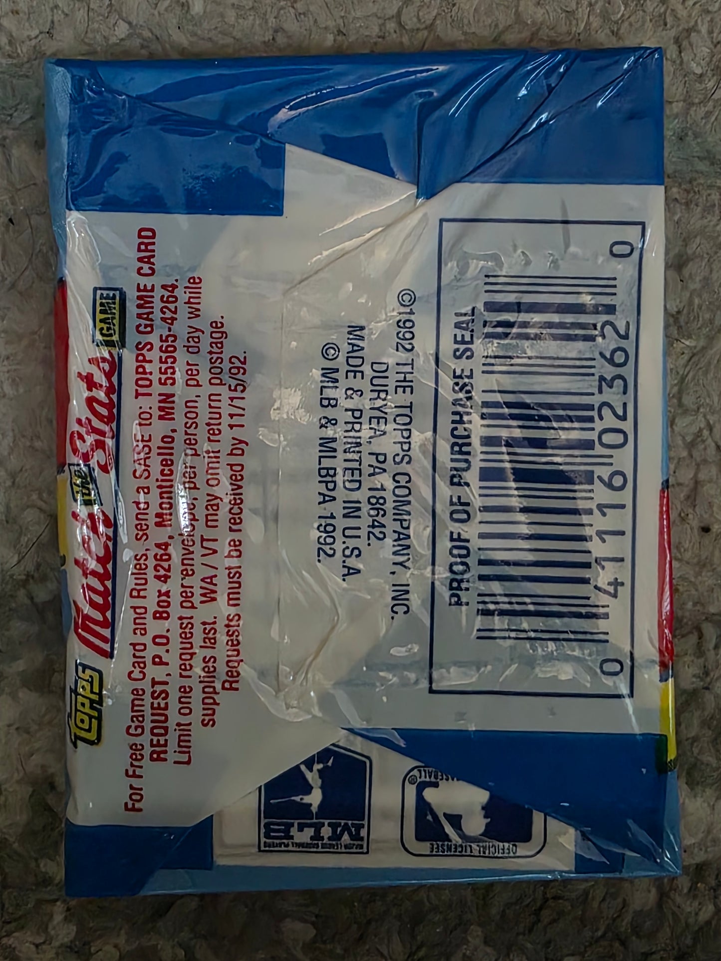 1992 Topps Baseball Pack (15 cards)