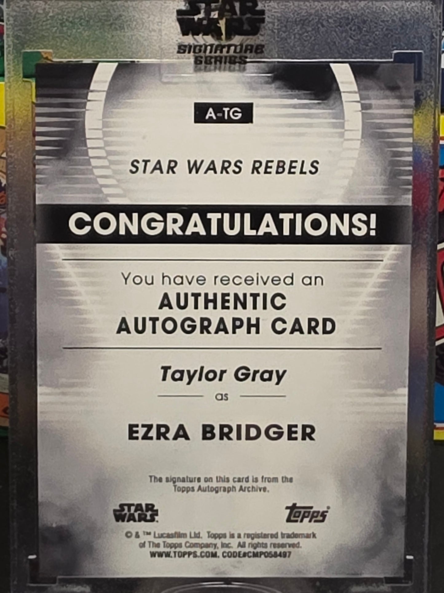 2023 Topps Star Wars Signature Series Taylor Gray as Ezra Bridger