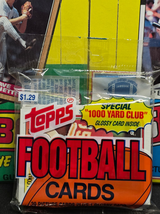 1988 Topps Football Jumbo Cello Pack (40 cards) (Christian Okoye Rookie Card on top)