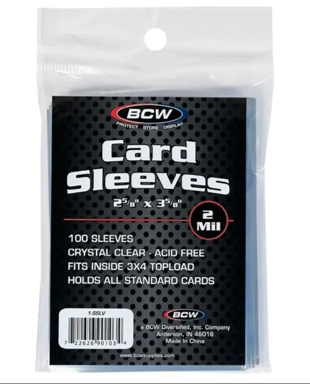 BCW Standard Trading Card Soft Sleeves Pack (100 count)