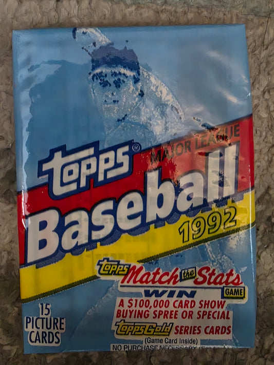 1992 Topps Baseball Pack (15 cards)