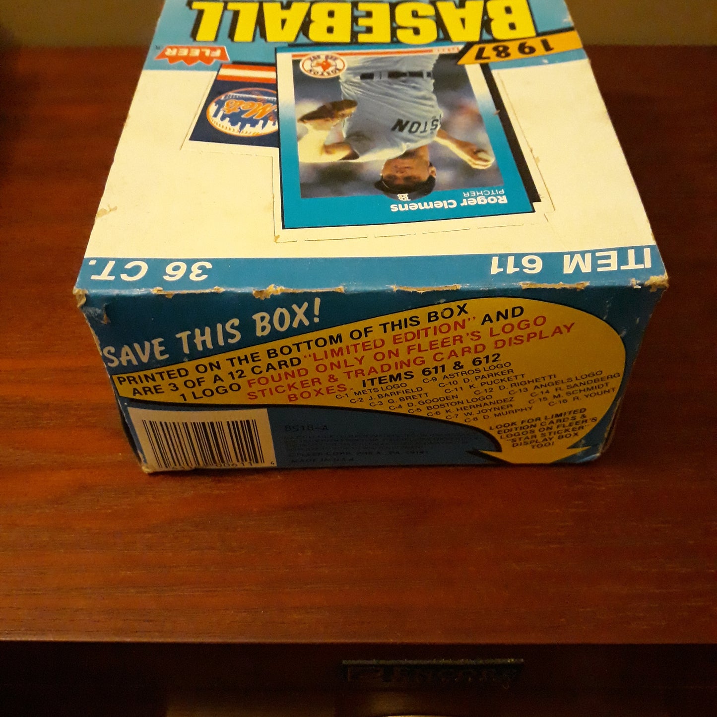 1987 Fleer Baseball Wax Box