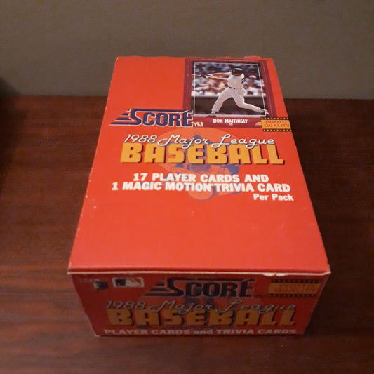 1988 Score Baseball Wax Box