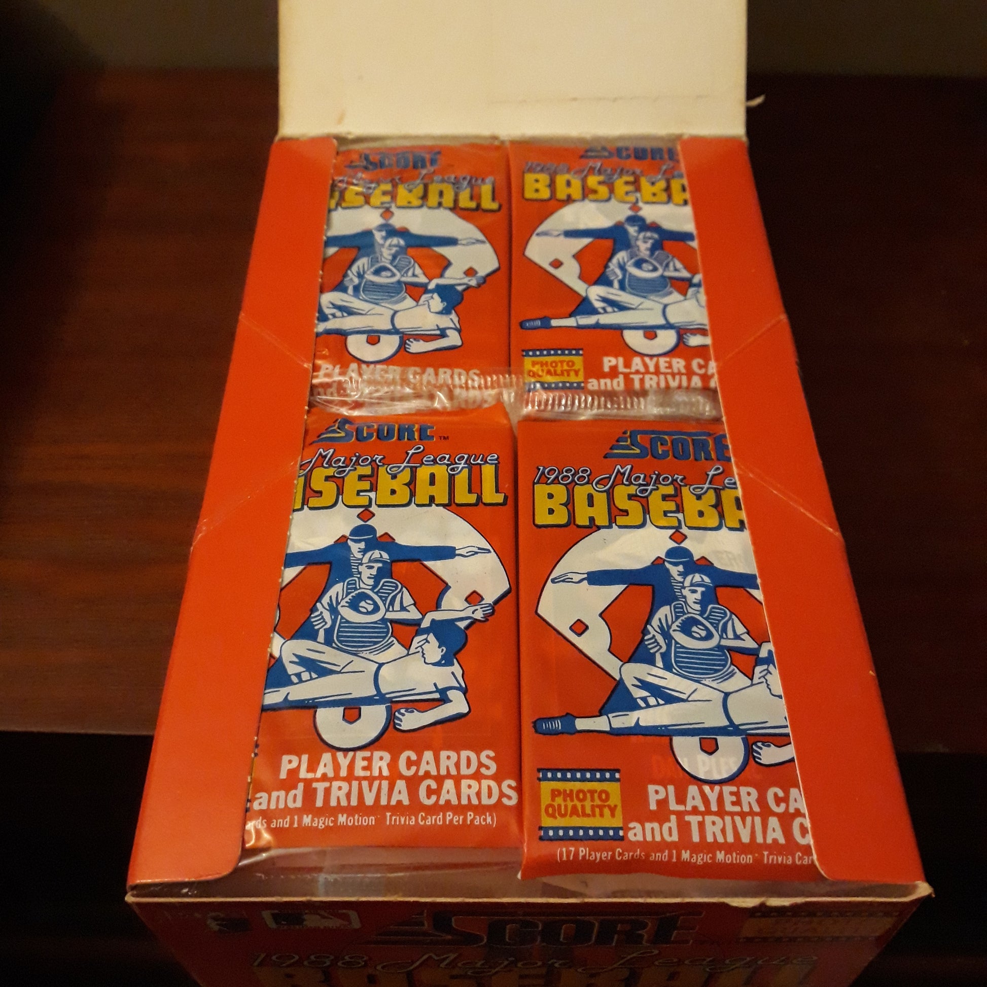 Score 1988 Major League Baseball Player Cards and Trivia Cards