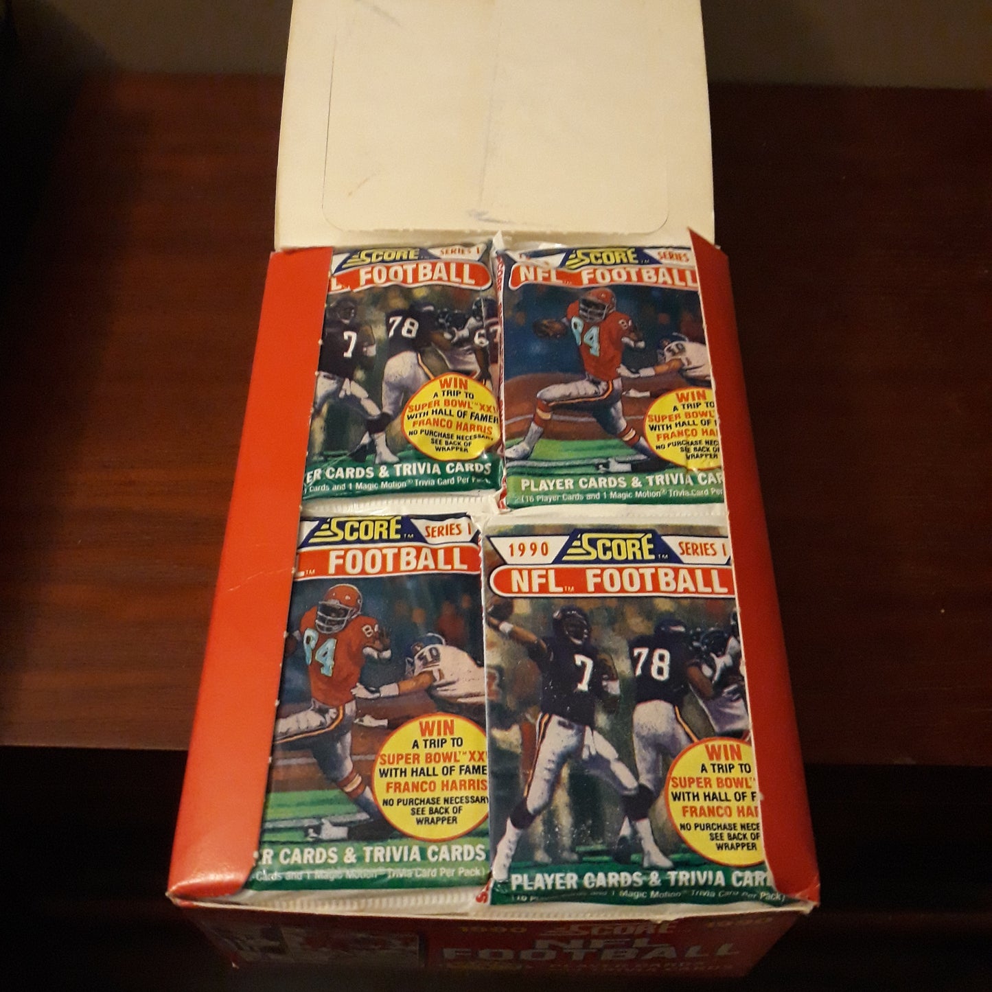 1990 Score NFL Super Bowl Trivia Cards - 36 cards