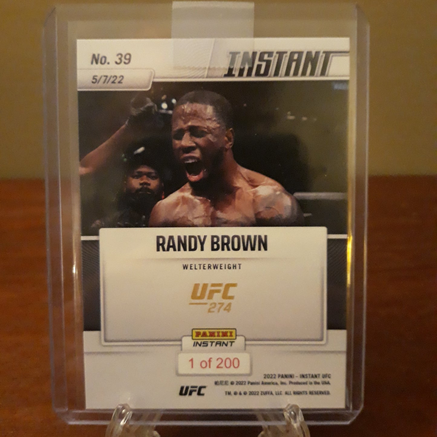 2022 Panini Instant UFC 274 Randy Brown Rookie