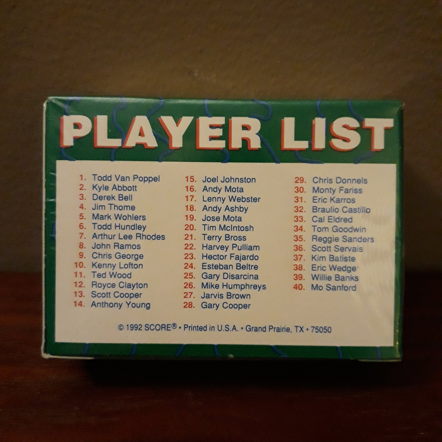 1992 Score Rookies Baseball Set