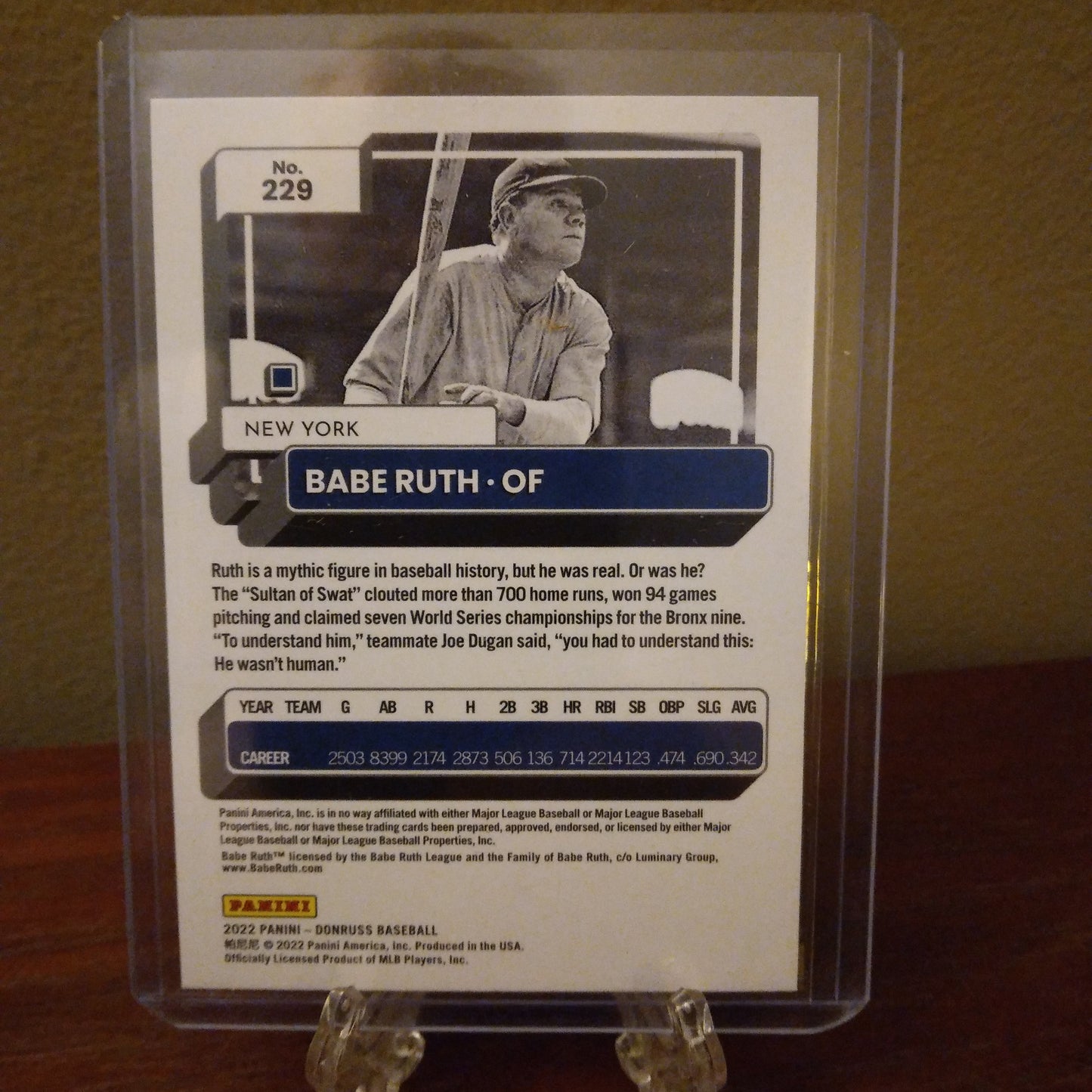 2022 Donruss Baseball Babe Ruth #229