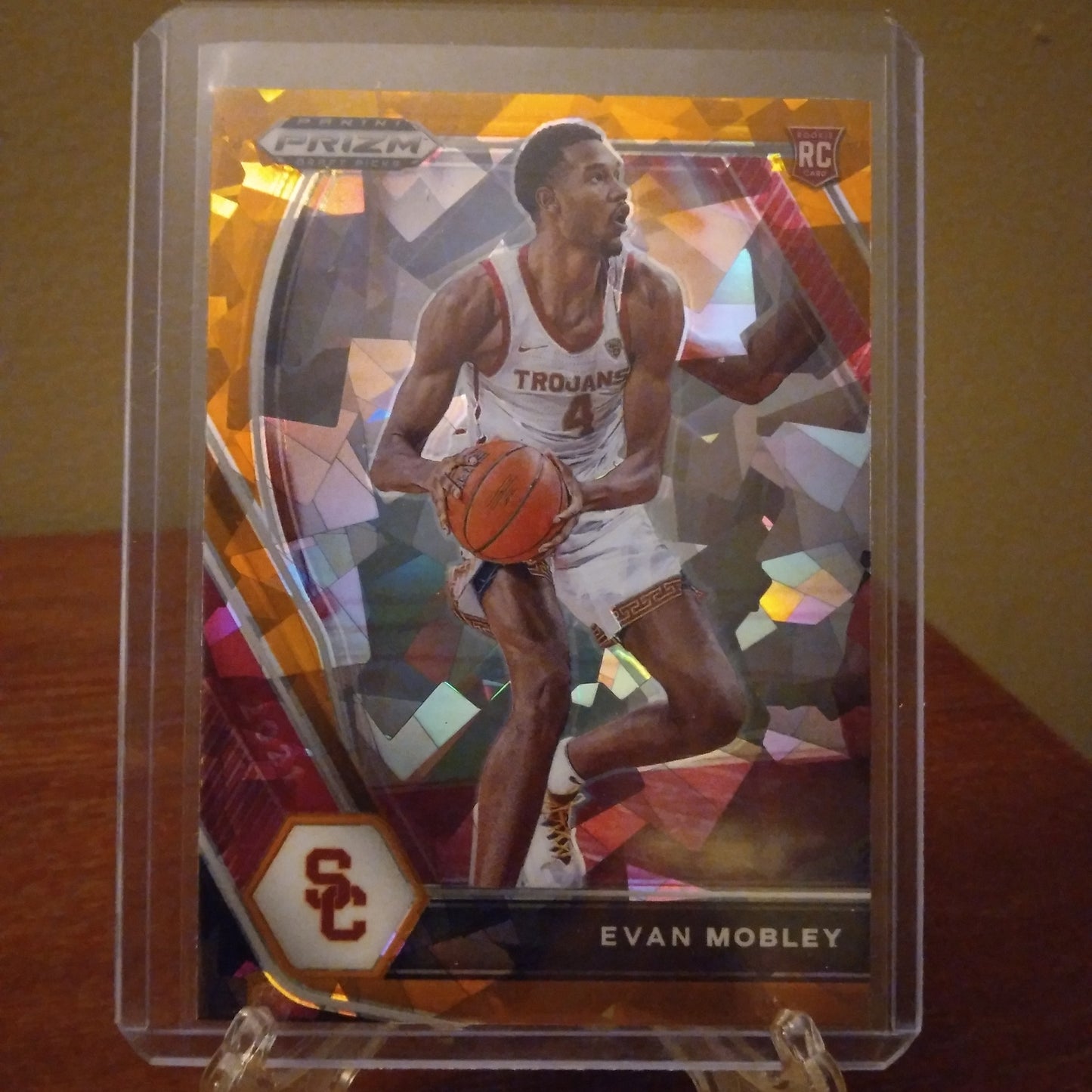 2021-22 Prizm Draft Picks Orange Ice Evan Mobley Rookie Card #2