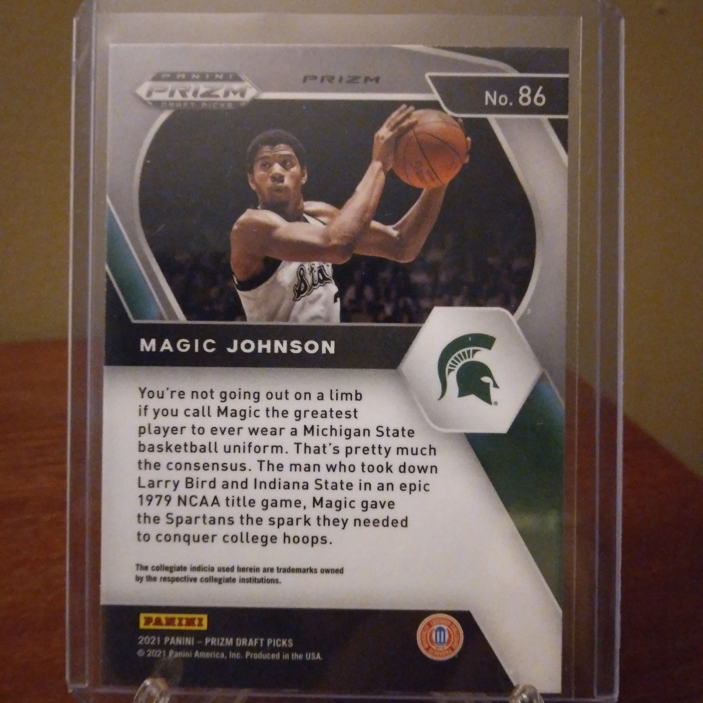 2021-22 Prizm Draft Picks Orange Ice Magic Johnson #86