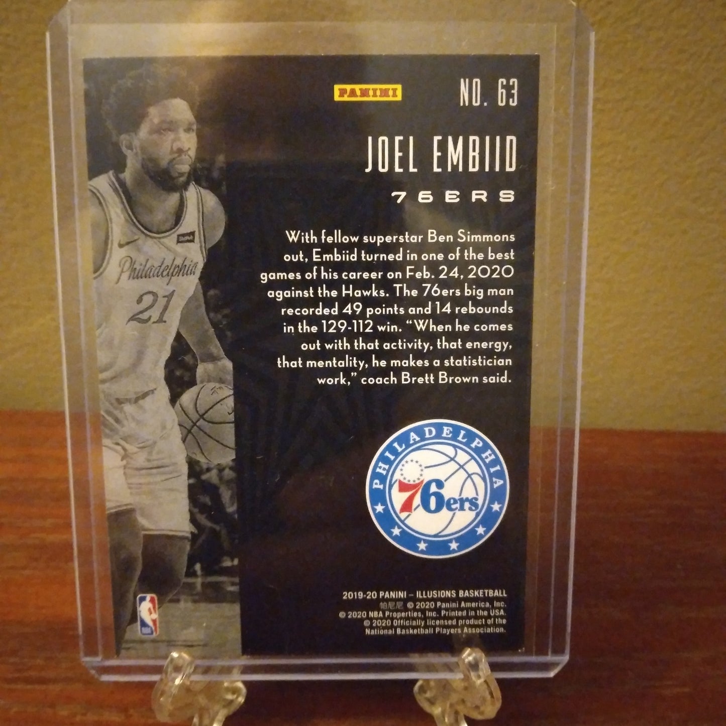 2019-20 Illusions Starlight Joel Embiid #63