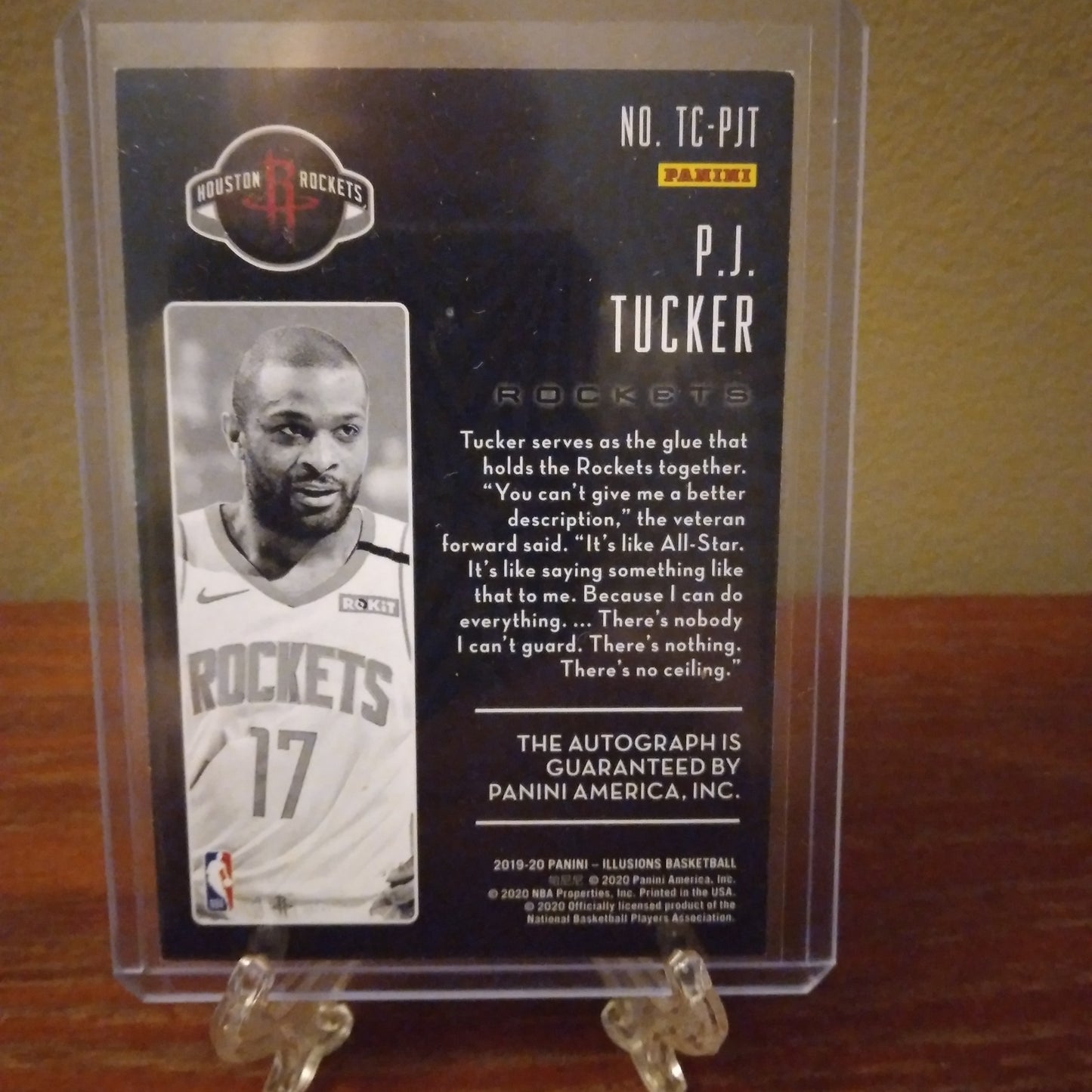 2019-20 Illusions Trophy Collections Signatures P.J. Tucker