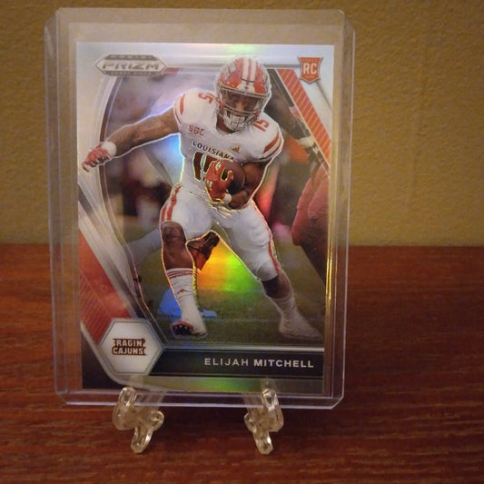 2021 Prizm Draft Picks Silver Prizm Elijah Mitchell #156