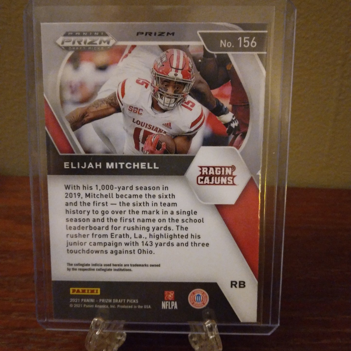 2021 Prizm Draft Picks Silver Prizm Elijah Mitchell #156