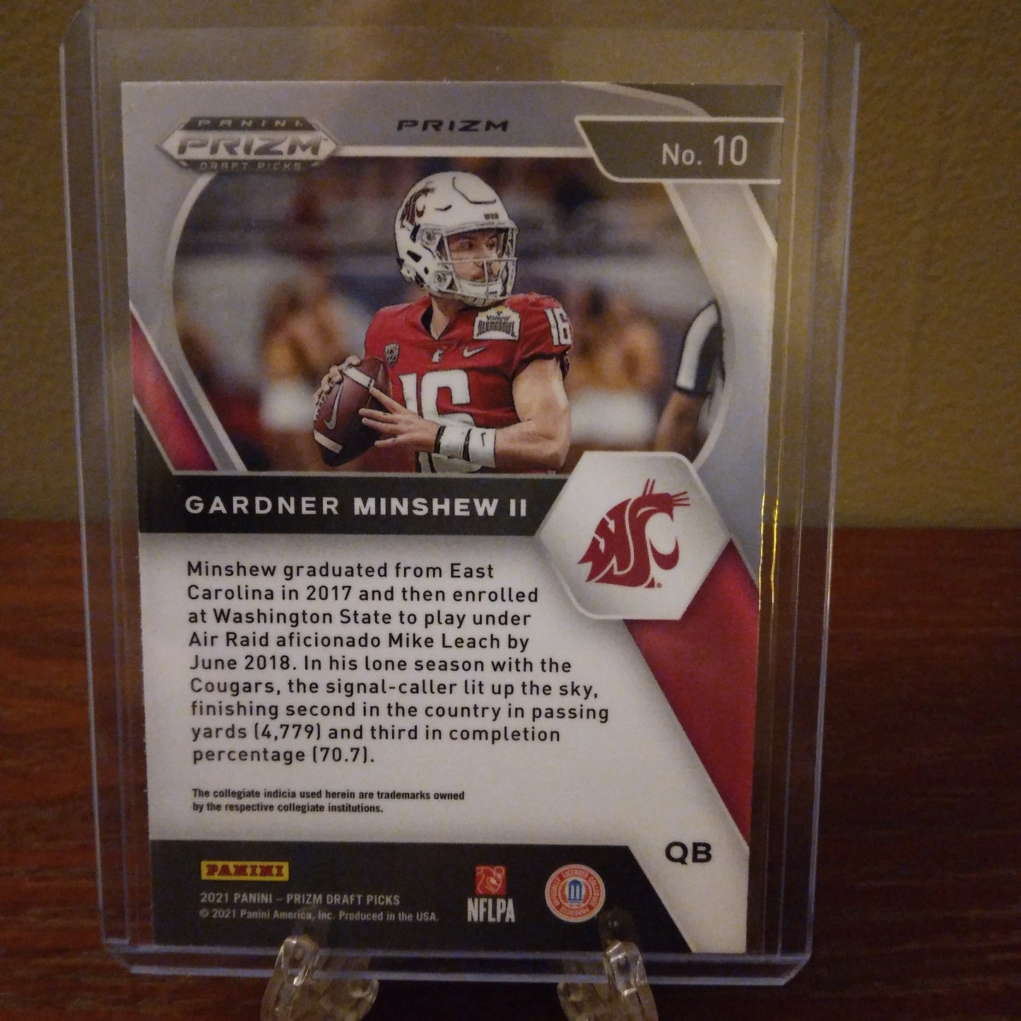 2021 Prizm Draft Picks Orange Ice Gardner Minshew II #10