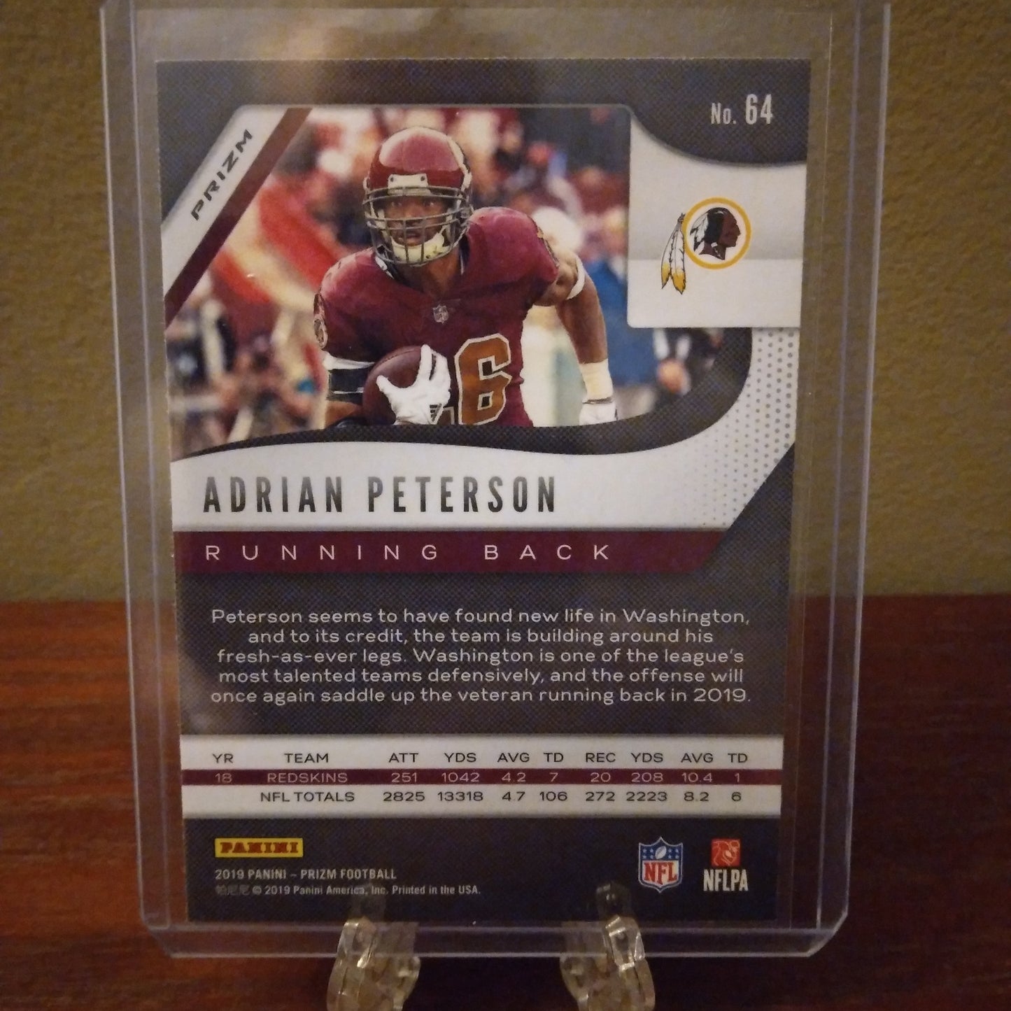 2019 Prizm Red Ice Prizms Adrian Peterson #64