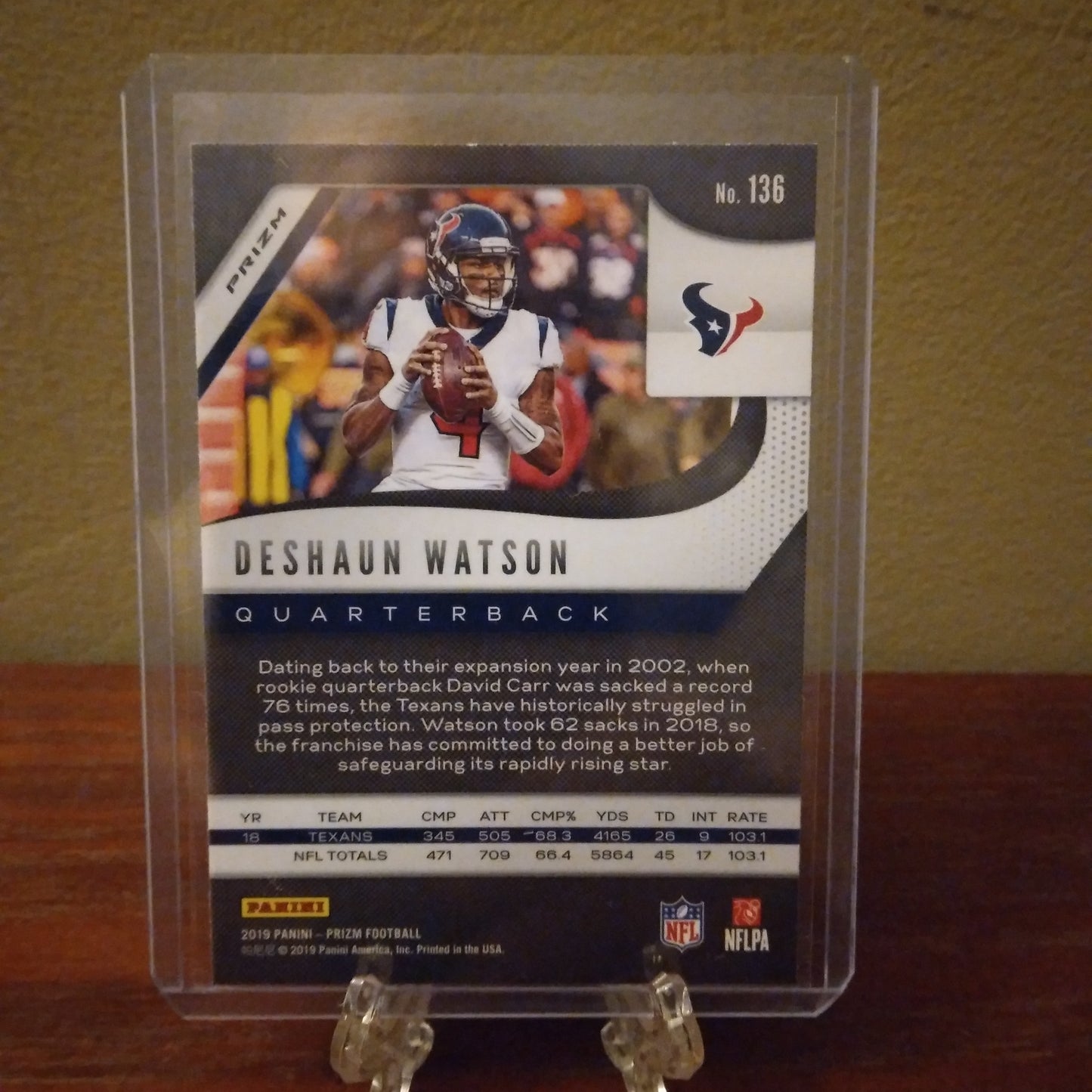 2019 Prizm Red Ice Prizms Deshaun Watson #136