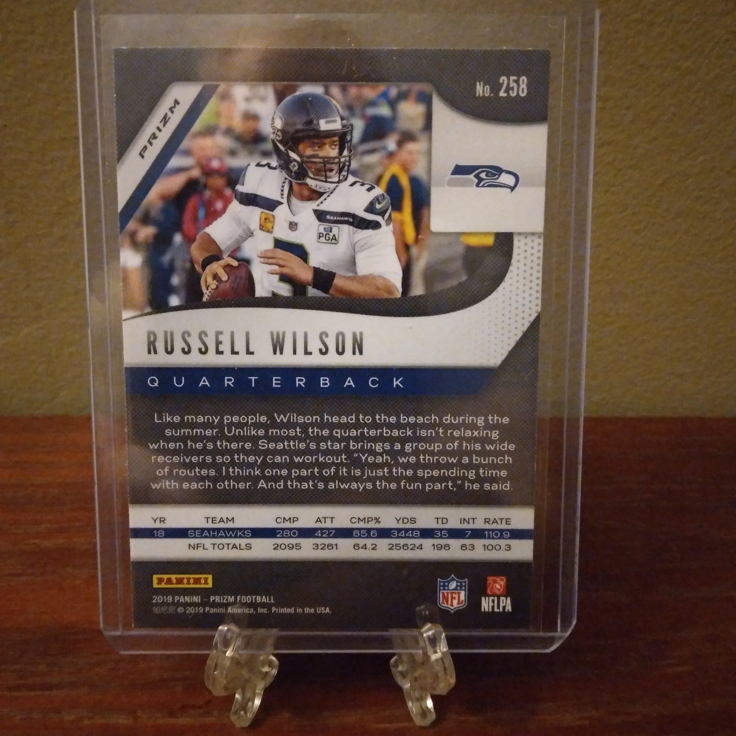 2019 Prizm Red Ice Prizms Russell Wilson #258