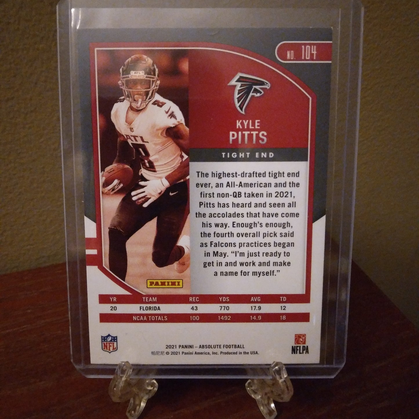 2021 Absolute Kyle Pitts Rookie Card #104