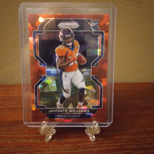 2021 Prizm Football Red Ice Javonte Williams RC #345