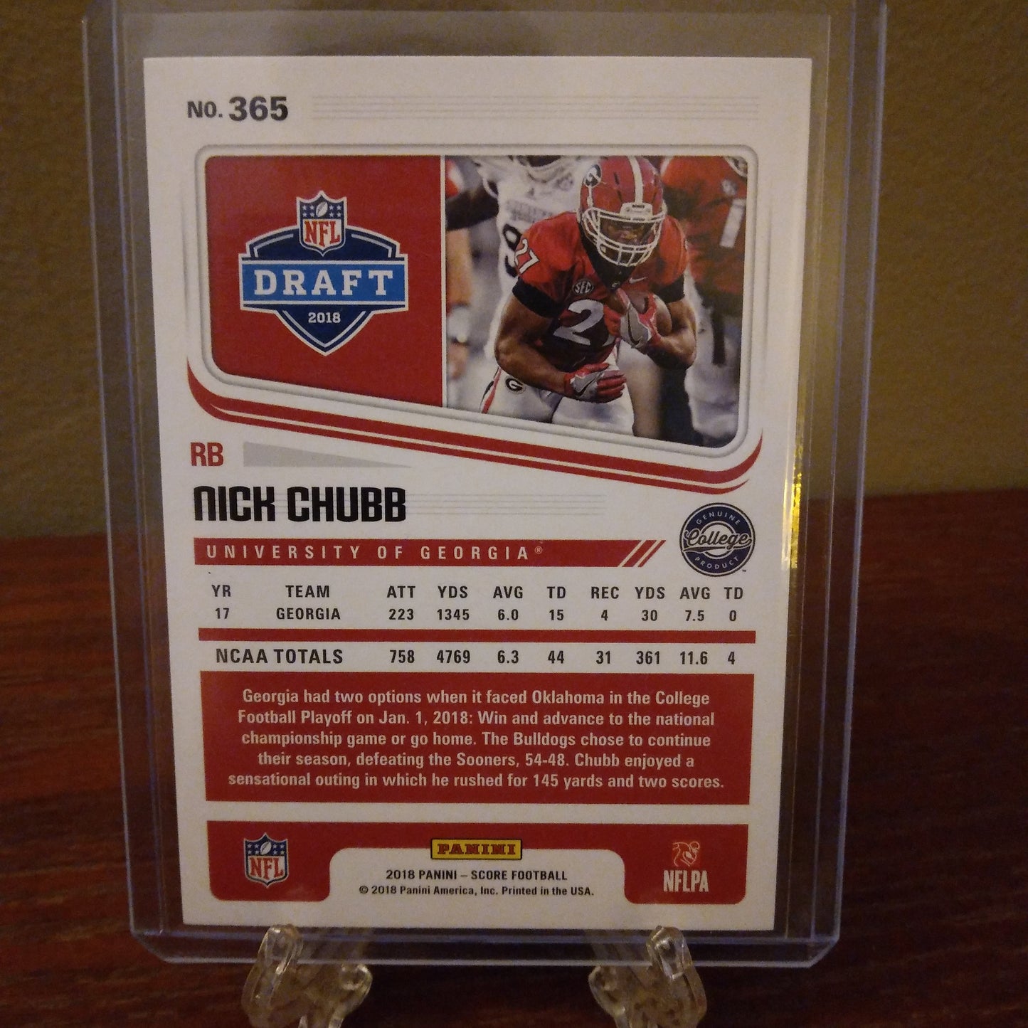 2018 Score Nick Chubbs RC #365