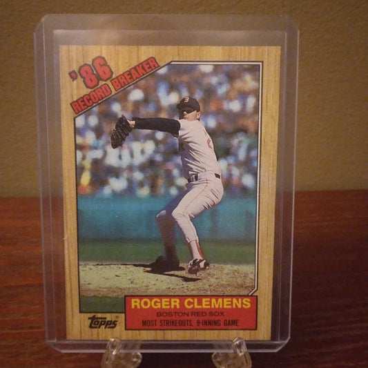 1987 Topps Record Breaker Roger Clemens #1