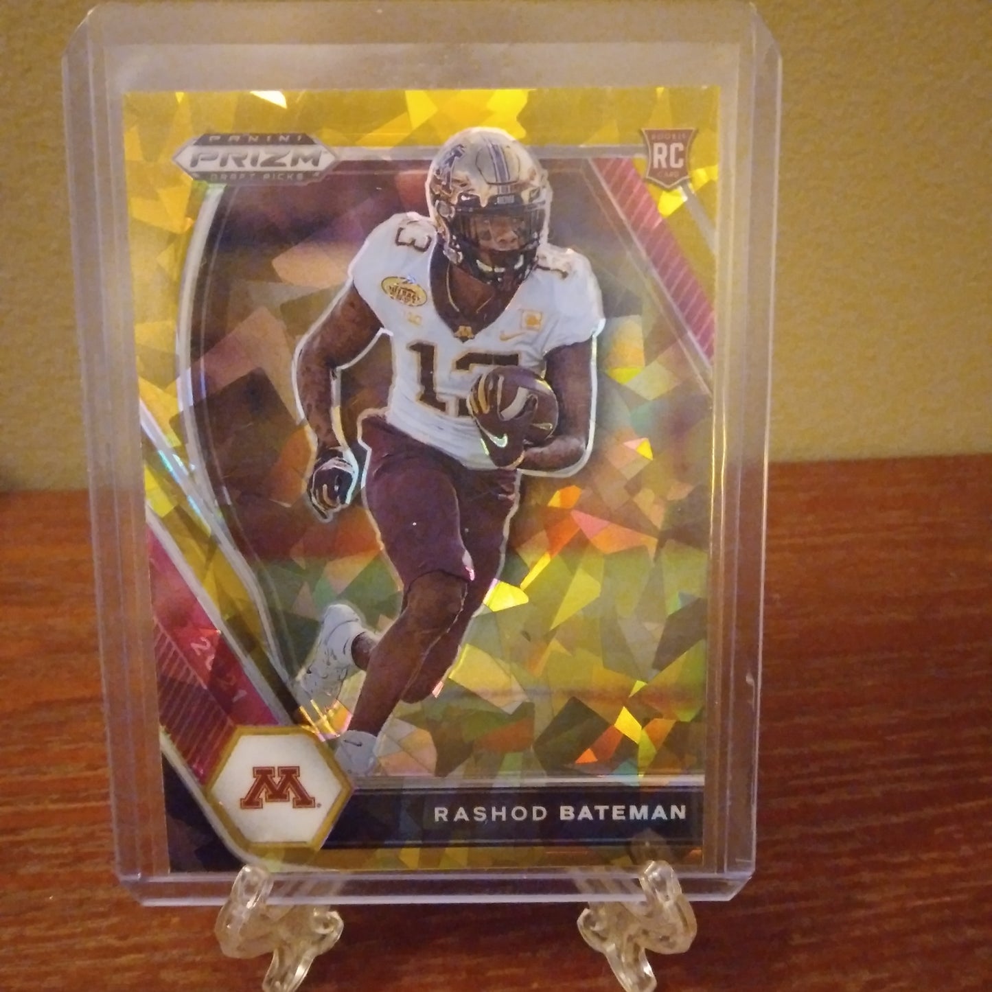 2021 Prizm Draft Picks Gold Ice Rashod Bateman Rookie Card #116