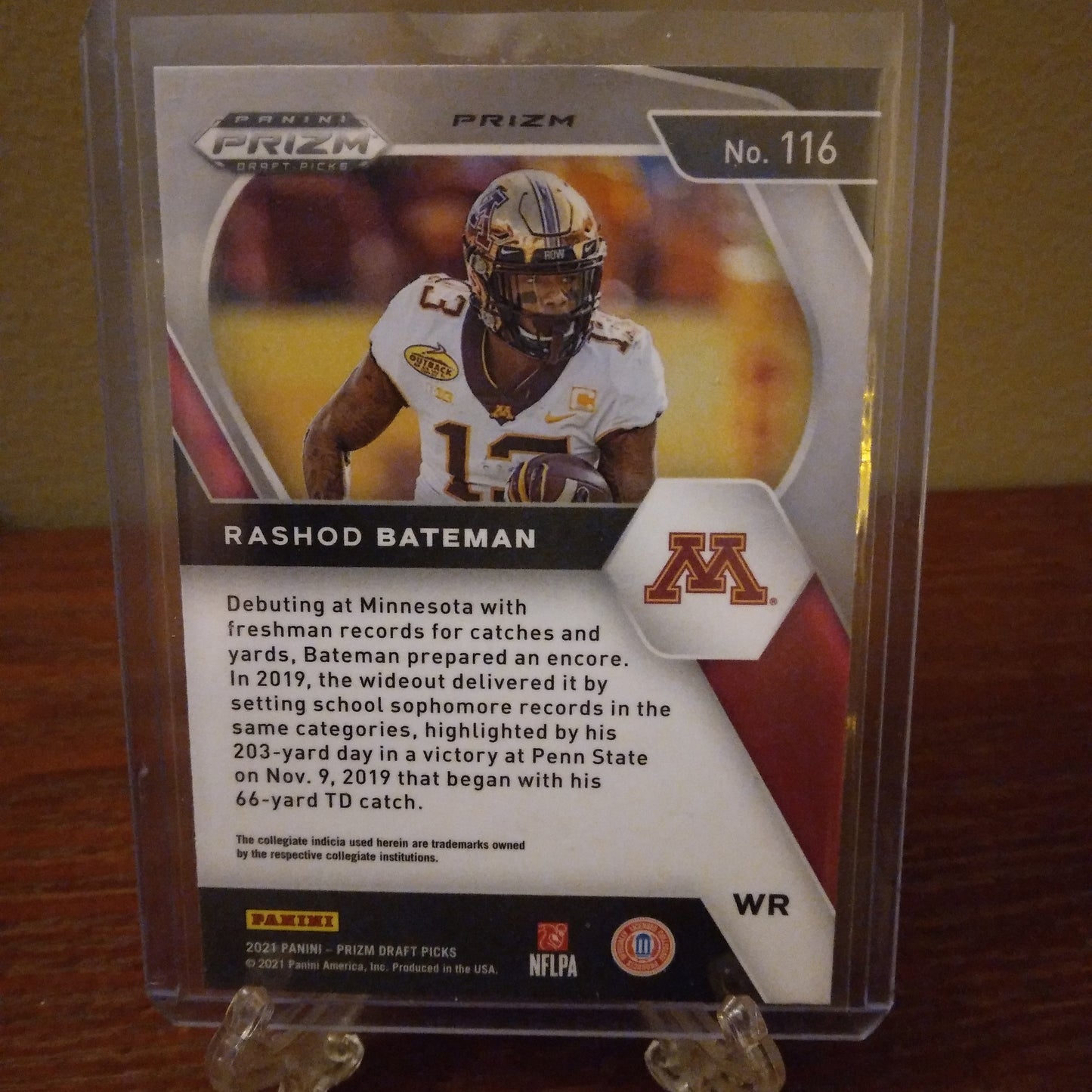 2021 Prizm Draft Picks Gold Ice Rashod Bateman Rookie Card #116