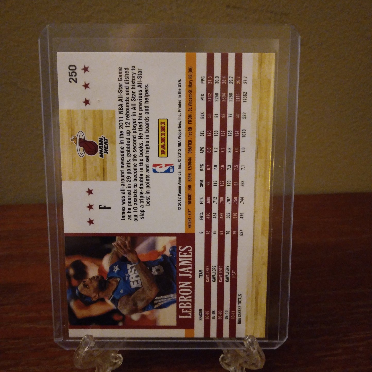 2012 NBA Hoops Lebron James #250