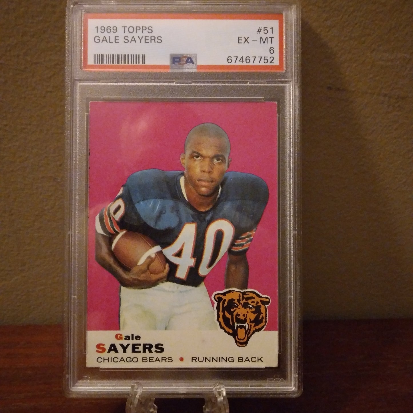 1969 Topps Gale Sayers #51 PSA Grade EX-MT 6