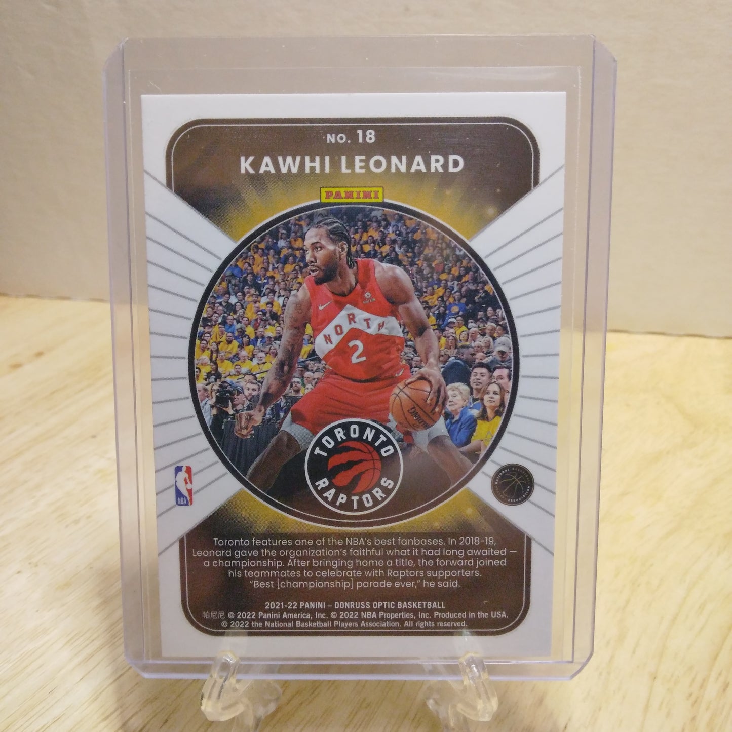 2021 Donruss Optics Winner Stays Kawhi Leonard #18