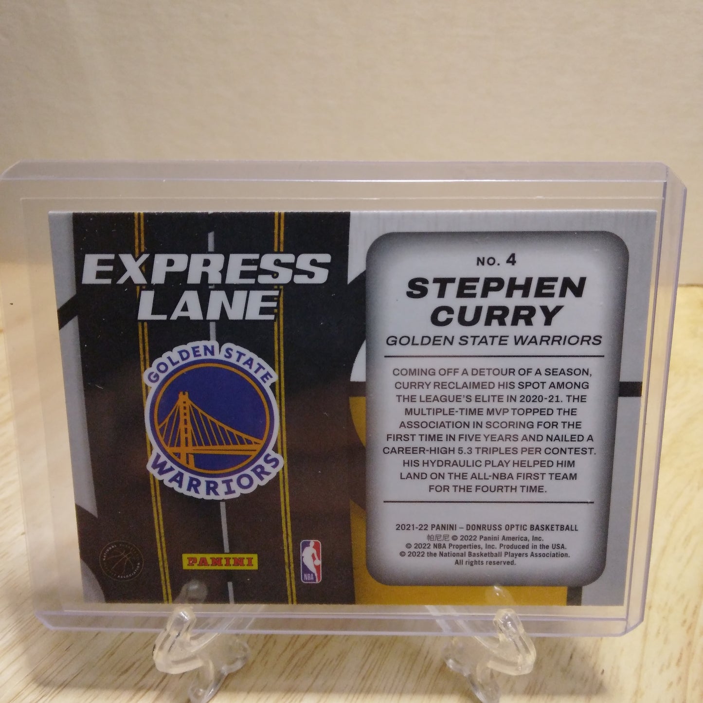 2021 Donruss Optics Express Lane Stephen Curry #4