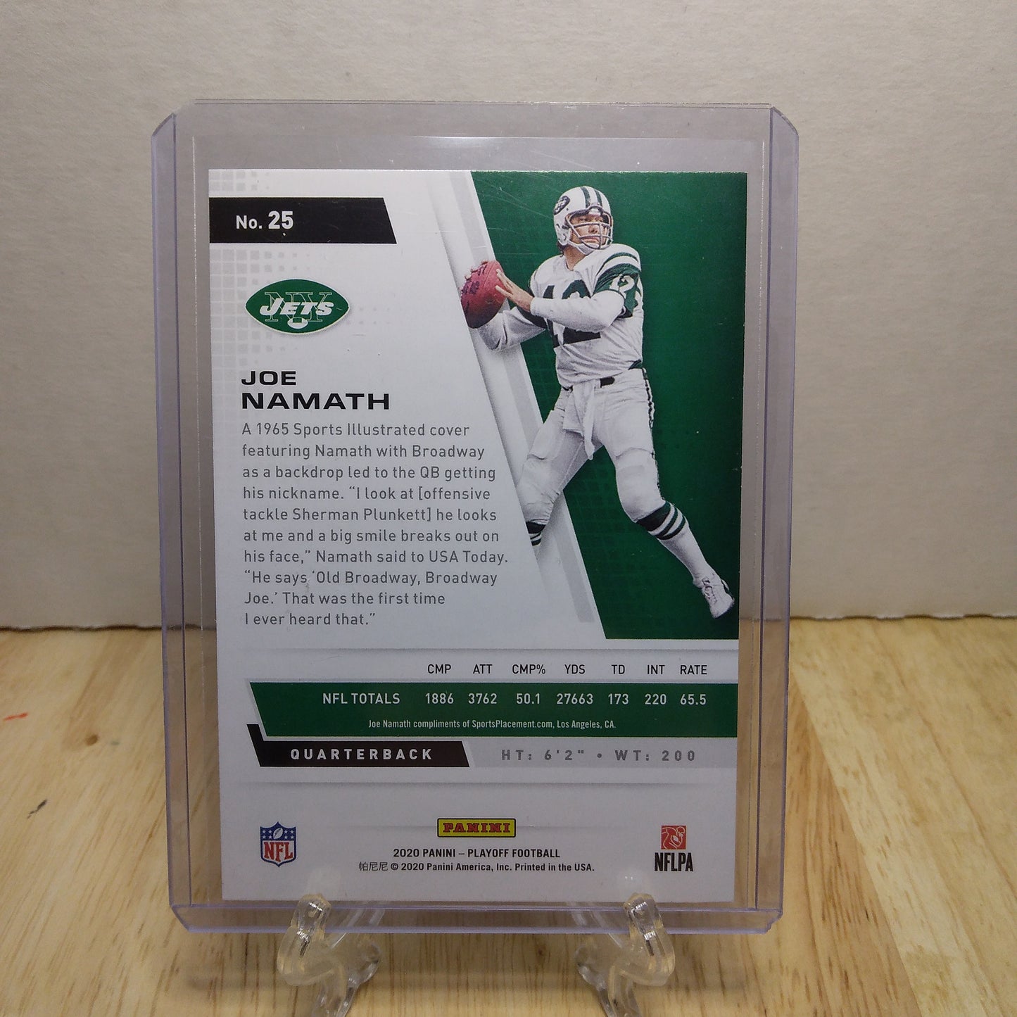 2020 Panini Playoff Joe Namath #25