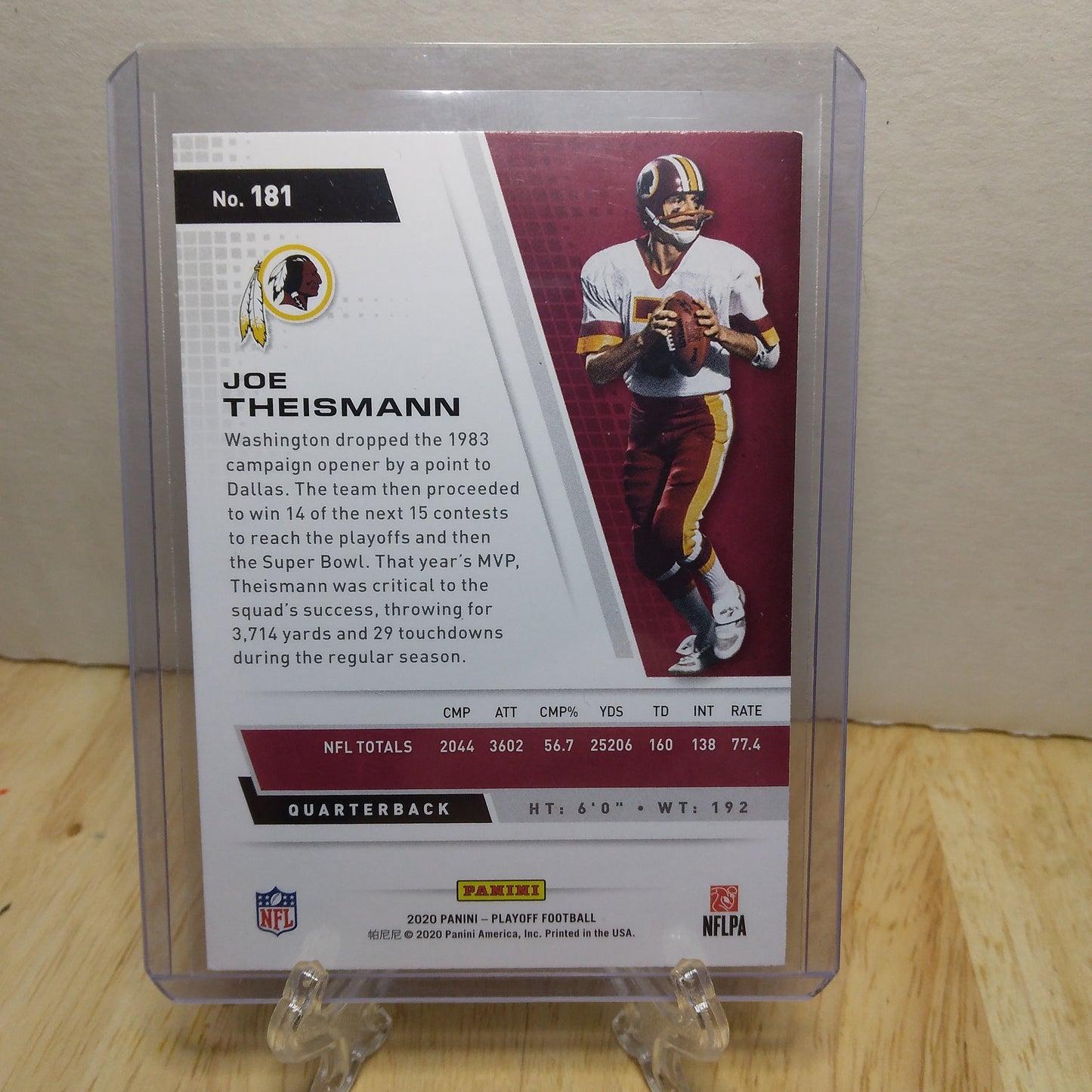 2020 Panini Playoff Joe Theismann #181