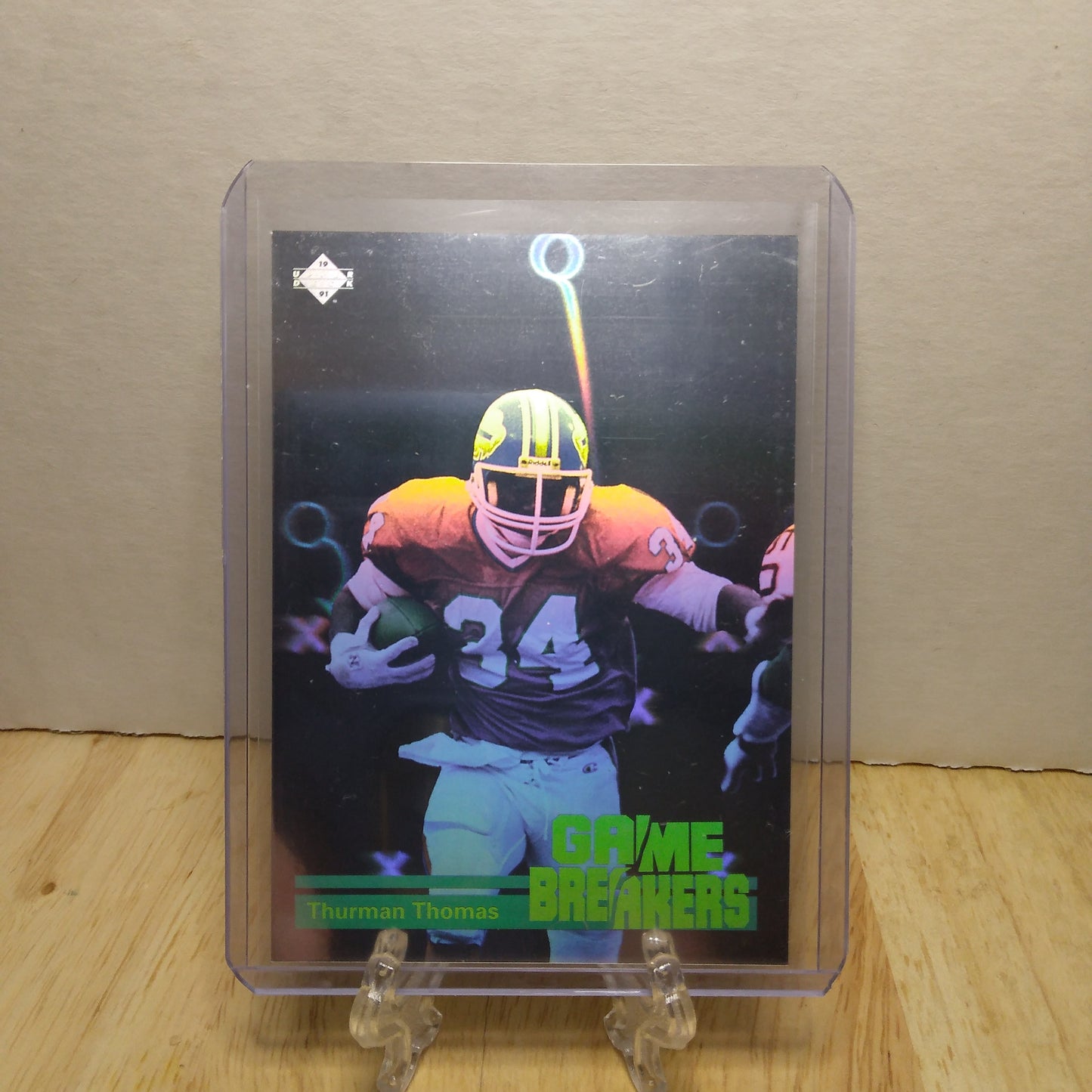 1991 Upper Deck Game Breaker Hologram Thurman Thomas #GB2