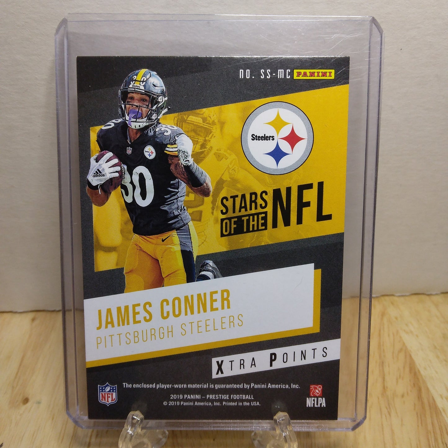 2019 Prestige Stars of the NFL Memorabilia Blue Xtra Points James Conner #SS-MC